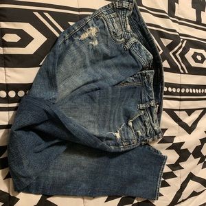 Silver girlfriend jeans